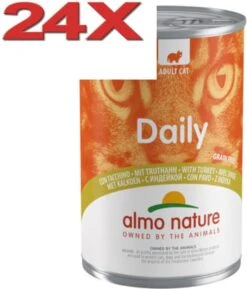 Almo Nature Dailymenu – Kattenvoer Blik – Kalkoen – 24x400gr