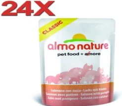 Almo Nature HFC – Kattenvoer – Maaltijdzakje – Zalm & Pompoen – 24x55gr