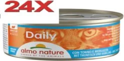 Almo Nature Dailymenu – Kattenvoer Blik – Mousse Tonijn & Kabeljauw – 24x85gr