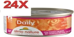Almo Nature Dailymenu – Kattenvoer Blik – Mousse Tonijn & Zalm – 24x85gr