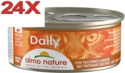 Almo Nature Dailymenu – Kattenvoer Blik – Brokjes Kalkoen & Eend – 24x85gr