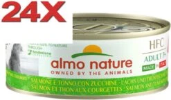 Almo Nature HFC – Kattenvoer 7+ Senior – Italy Zalm, Tonijn & Courgette – 24x70gr