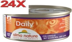 Almo Nature Dailymenu – Kattenvoer Blik – Mousse Konijn – 24x85gr