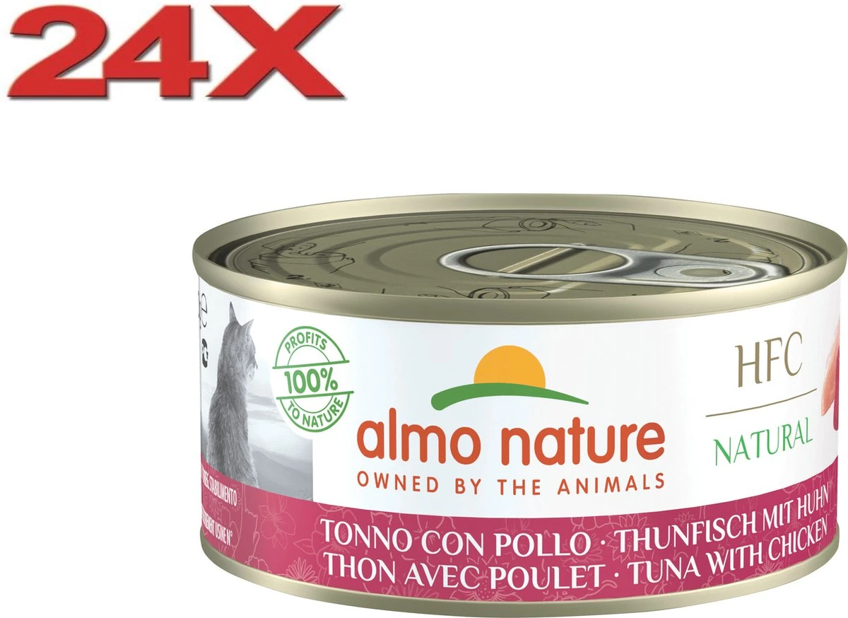 Almo Nature HFC – Kattenvoer – Tonijn & Kip – 24x150gr 3 Almo Nature HFC – Kattenvoer – Tonijn & Kip – 24x150gr