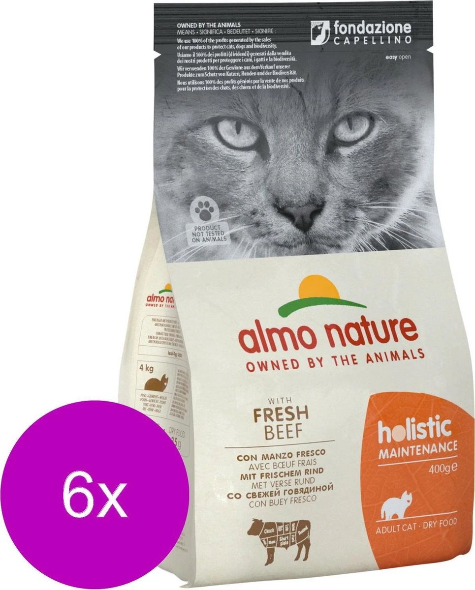Almo Nature Cat Holistic Adult – Kattenvoer – 6 X Rundvlees 400 G 3 Almo Nature Cat Holistic Adult – Kattenvoer – 6 X Rundvlees 400 G