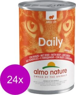 Almo Nature Blik Adult Cat Daily Menu 400 G – Kattenvoer – 24 X Rund