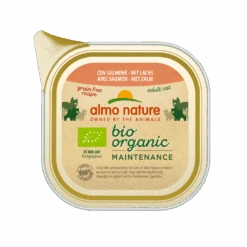 Almo Nature - Bio Organic Natvoer Voor Katten - Rund, Kip, Zalm, Kalkoen - Graanvrij - Glutenvrij - 19 X 85g