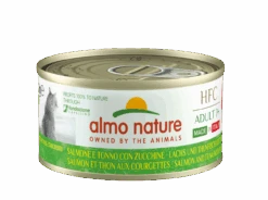 Almo Nature - HFC Complete Adult 7+ - Made In Italy - Zalm En Tonijn Met Courgette - 24x70g