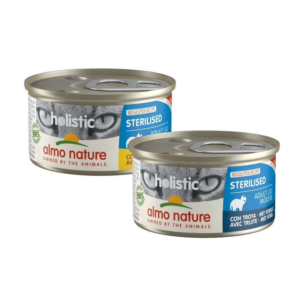 Almo Nature Natvoer Voor Gesteriliseerde Katten- Holistic Sterilized Mousse - 24 X 85g 4 Almo Nature Natvoer Voor Gesteriliseerde Katten- Holistic Sterilized Mousse - 24 X 85g - Afbeelding 2