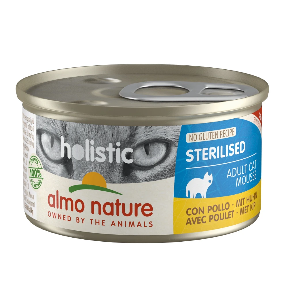 Almo Nature Natvoer Voor Gesteriliseerde Katten- Holistic Sterilized Mousse - 24 X 85g 3 Almo Nature Natvoer Voor Gesteriliseerde Katten- Holistic Sterilized Mousse - 24 X 85g