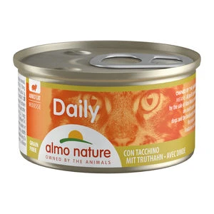 Almo Nature Daily Menu Mousse Kattenvoer – Blik – Kalkoen – 24 X 85 G