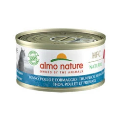 Almo Nature HFC 70 Kattenvoer – Blik – Tonijn, Kip En Kaas – 24 X 70 Gram