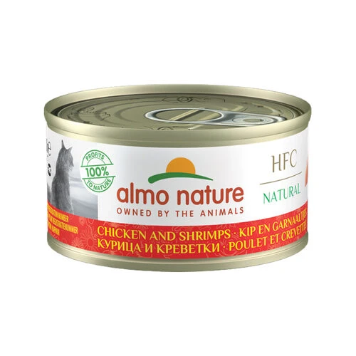 Almo Nature HFC 70 Natural Kattenvoer - Blik - Kip En Garnalen