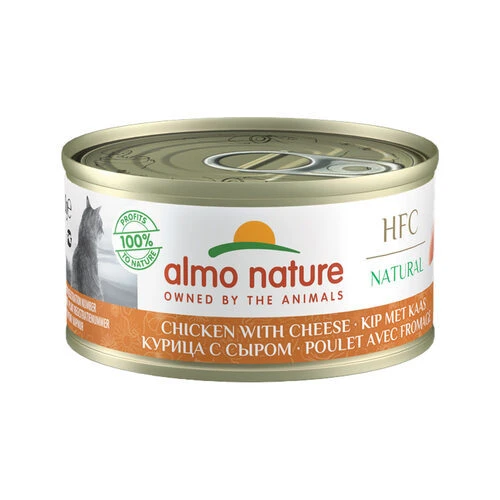 Almo Nature HFC 70 Natural Kattenvoer - Blik - Kip En Kaas - Afbeelding 2