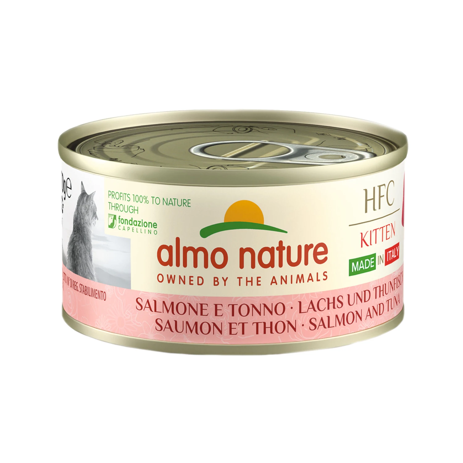 Almo Nature HFC Complete Kitten Made In Italy Kattenvoer - Blik - Zalm En Tonijn - Afbeelding 2